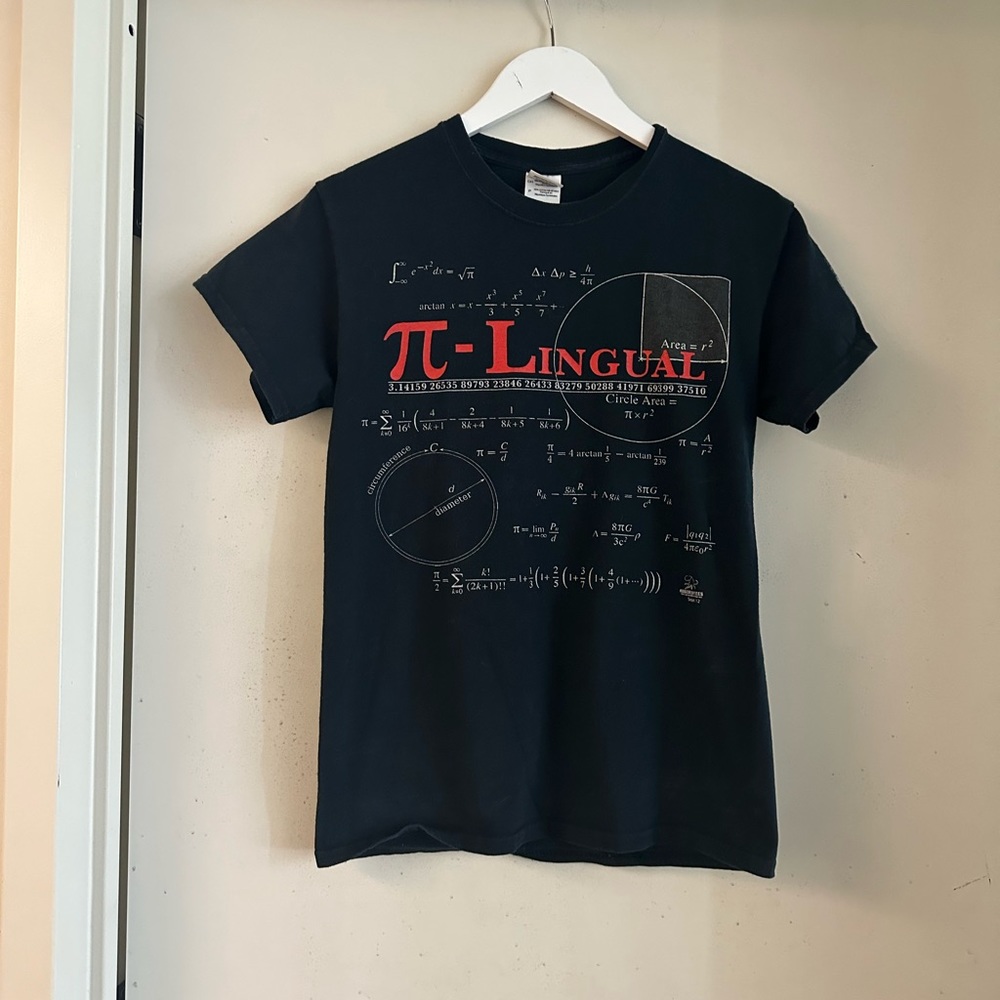 Pi Lingual Navy Graphic T-Shirt